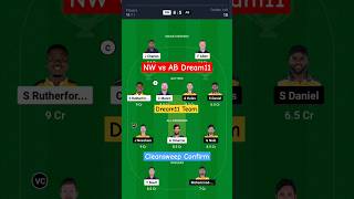 NW vs AB Dream11 Prediction || NW vs AB Dream11 Team || Abu Dhabi T10 Dream11 Team || #shorts