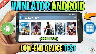 🔥 TESTING WINLATOR ANDROID ON *LOW-END* DEVICE (GAMEPLAY TEST) WINDOWS EMULATOR