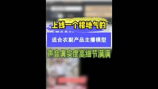 上线一个接地气的适合农副产品主播模型