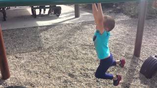 Henry on the monkey bars at Snowbird take one.