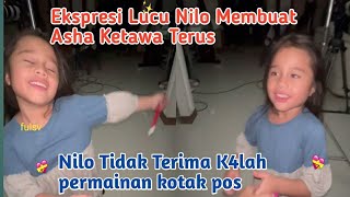 Ketika Nilo dan Asha bermain kotak pos di sela-sela break shooting