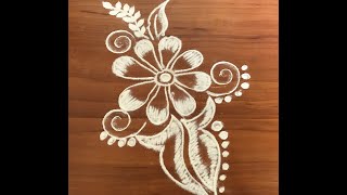 2 Easy Simple Rangoli | 2 White Rangoli | Easy Daily Rangoli