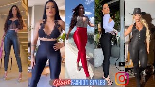 How to Style Shiny Leggings Like a Glam Queen 2024 | Curvy Plus Size & Casual Fashion Ideas | GRWM