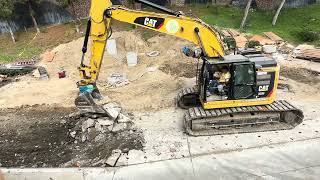 Driveway demolition / Saw, Jackhammer and Shovel, 9/21/2023