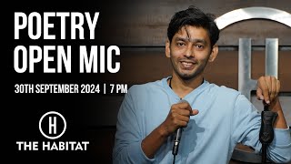 Live Poetry Open Mic at The Habitat 30th September 2024 | 7 PM