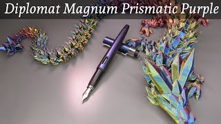 Color Shifting Diplomat Magnum Prismatic Purple Fountain Pen Review