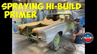 Spraying High Build Primer 1965 Dodge Coronet 500 Episode 23