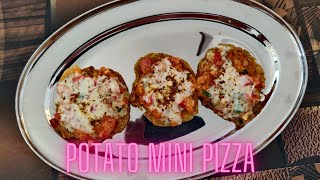 Crispy and Soft Potato Mini Pizza recipe ll 5min mein banaye potato mini pizza ll