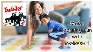 Have fun learning with the Twister mat