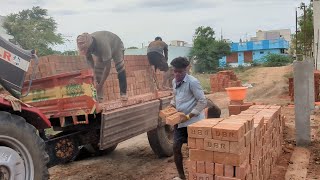 bricks unloading | hardworking people | how skilled workers work@VwithNature