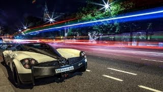 Arab Pagani Huayra REVVING and Driving in London!