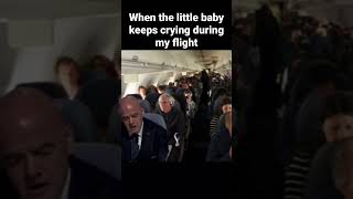 When the little baby keeps crying during my flight #meme #shorts