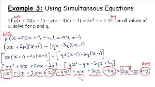 Transition Year Algebra Revision Module - Using Identities