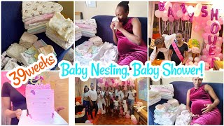 Baby Nesting|| Baby Shower||39wks pregnant||petite mama