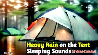 heavy rain on the tent | sleeping sounds