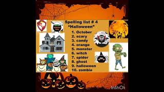 spelling list. November first week. (2)