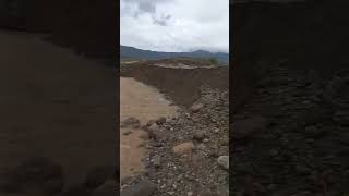 Sarwatti flood protection bund, Harnai. 300ft damaged, Monsoon Rainfall, Irrigation Dept Balochistan