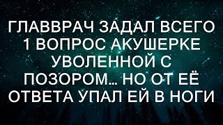 История начинается с того, что главврач вызывает к себе акушерку, которая была уволена с позором и