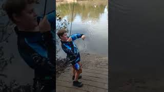 Fishing in local river Catfish #shorts #fishing