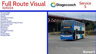 Stagecoach Fife Service 5 Ferrytoll to Duloch • E400 15657 AE10HFA • FRV 15/10/24