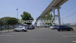 Driving Through Bayonne NJ During COVID Lockdown - August 2020 Stock Footage