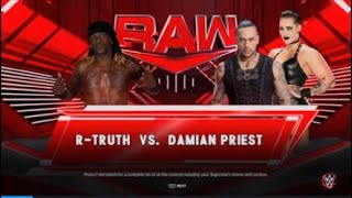 WWE2K23 FULL ⭐⭐⭐ MATCH- R TRUTH VS DAMIAN PRIEST #priest #rtruth #rhearipley #wwe