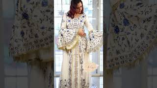 Beautiful White Wedding Gown for Women | Designer Moroccan Takchita #caftan