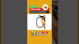 Draw a Tortoise in 45 Seconds! 🐢 | Easy Drawing for Kids #shorts #drawing #drawingshorts