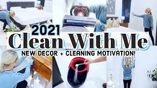 MOTIVATING CLEAN WITH ME 2021 | SAHM CLEANING MOTIVATION | MESSY HOUSE CLEAN WITH ME