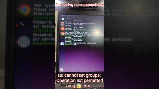 su: cannot set groups: operation not permitted error solved now #computer #linux #troubleshoot