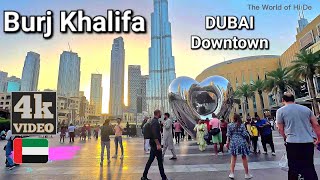 Burj Khalifa| Dubai Downtown l Fountain show l walking tour