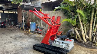 xúc lật bánh xích nhỏ gọn tải 200kg xe din nguyên bản ac quan tâm lh.0352.12.3979