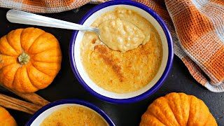 Pumpkin Rice Pudding with Sweetened Condensed Milk