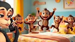 Five Little Monkeys Jumping On The Bed ( Counting Song) : Nursery Rhymes & Kids Fun Songs!