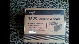 Power Supply AeroCool CV Series 450W unboxing    zasilacz