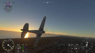 MSFS Flying over San Diego P40-B Tomahawk