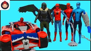 Marvel Spider Man Homecoming Toys - Vulture Iron Man Tech Suit Spider Racer Vehicle - Unboxing Video