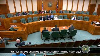 TPPF's James Quintero Testifies Before Texas House Ways & Means and Sustainable Property Tax Relief