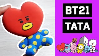 BT21 TATA (타타) CLAY ART TUTORIAL | BTS V (김태형) | Diy Works