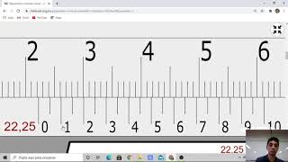 Metrologia - Paquímetro  Leitura em milímetros (Resolução = 0,05 mm)