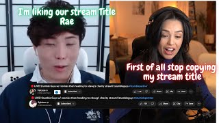 Valkyrae can't take anymore of Sykkuno copying her stream Title.