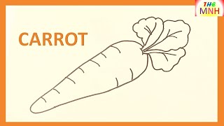 How to DRAW a CARROT Easy Step by Step