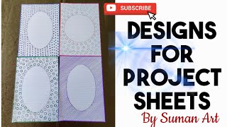 #Project sheet designs # easy and beautiful designs , #मिनटो में बनाए शीट पर सुन्दर डिजाइन ।