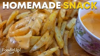 Cheesy Delight: Irresistible Fries With Homemade Cheese Sauce | Potato Fries Recipe