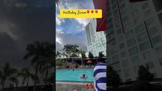 Swimming at Novotel Hotel #aranetacenter  #quezoncity  #birthdaycelebration  #philippines  #qc