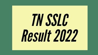 TN SSLC Result 2022