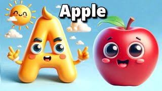 ABC Phonics Song for Toddlers | A for Apple song | Phonics Sounds of Alphabet A to Z