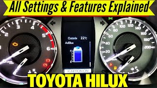 All Settings Explained of Toyota Hilux 2024 | Multi Information Display (MID) | Menu Options | India