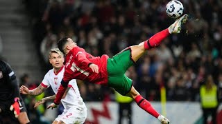 39 Years Old Cristiano Ronaldo Scored An Incredible Bicycle Kick Against Poland