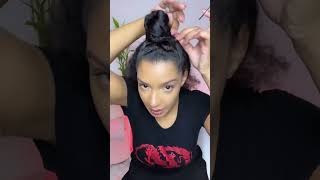 Easy Creative Hairstyle on Stretched Natural Hair with Chopsticks #hairstyles